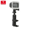Motowolf Camera Mount Installed on Bike Handlebar for Stable Footage