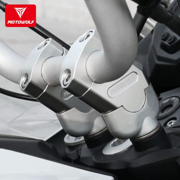 Motowolf Handlebar Riser 22mm – Universal Motorcycle Handlebar Height Raiser 6 Motowolf Handlebar Riser front view