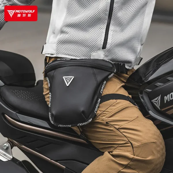 Motowolf Motorcycle Leg Pack – Waterproof Riding Thigh Bag for Adventure & Touring Bikers 3 Motowolf Motorcycle Leg Bag waterproof fabric