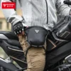 Motowolf Motorcycle Leg Bag worn by rider in Bangladesh