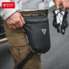 Motowolf Motorcycle Leg Bag back view showing strap attachment