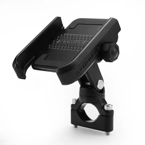 Motowolf Aluminium Mobile Holder – Adjustable Metal Phone Mount for Motorcycle 7 Motowolf aluminium mobile holder clamp detail