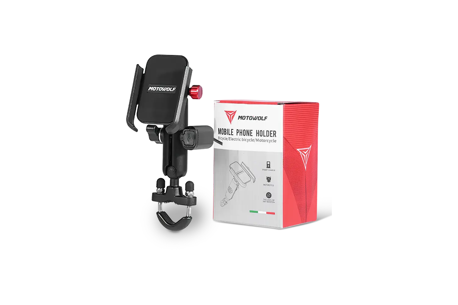 Motowolf Mobile Holder on Motorcycle