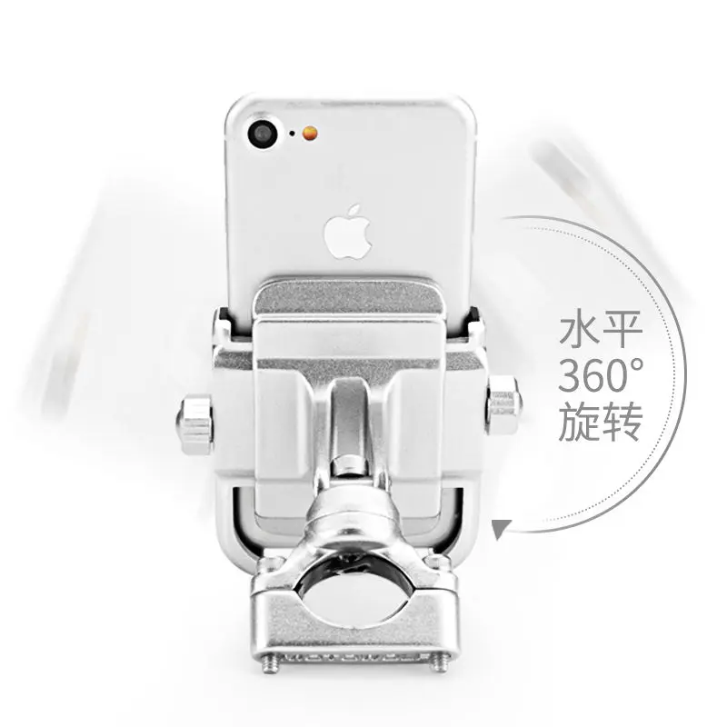 Motowolf Aluminium Mobile Holder – Adjustable Metal Phone Mount for Motorcycle 5 Motowolf bike phone holder installed