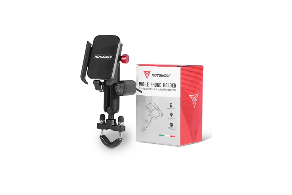 Motowolf Mobile Holder on Motorcycle