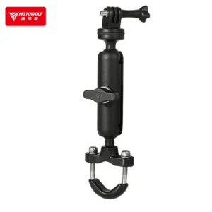 Motowolf Camera Mount Installed on Bike Handlebar for Stable Footage