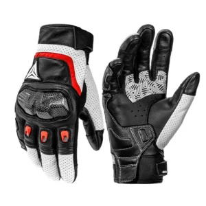 MOTOWOLF Full Finger Leather Gloves palm view