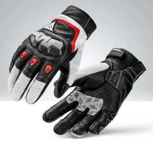 MOTOWOLF Full Finger Leather Gloves carbon fiber protection