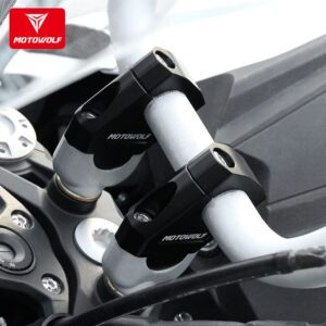 Motowolf Handlebar Riser installed on motorcycle