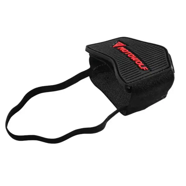 MotoWOLF rubber shifter boot cover black red