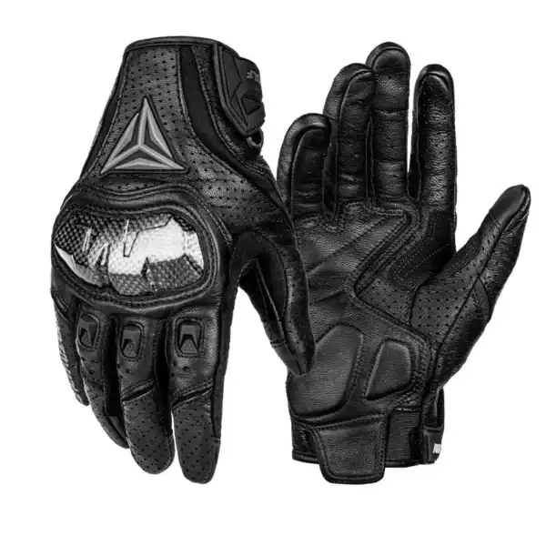 MOTOWOLF Leather Gloves front view