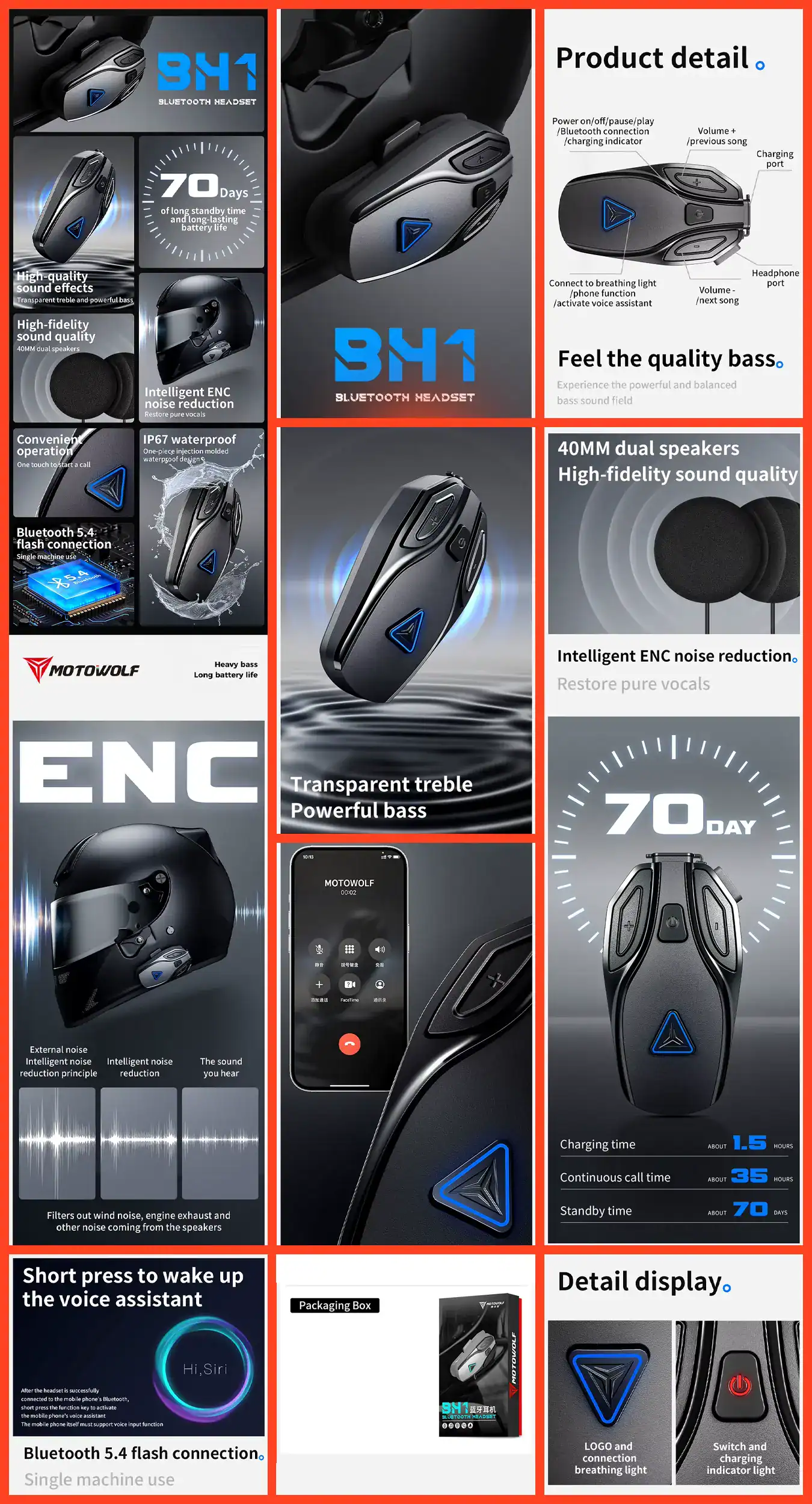 MOTOWOLF Bluetooth Helmet Headset – Wireless Audio & Communication 7 Motowolf Bluetooth Helmet Headset in Use