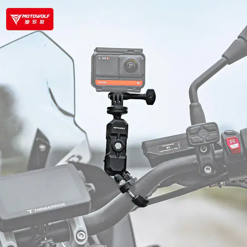 MOTOWOLF Clamp Camera Mount - For Go-pro Record 4 Sports Camera Holder Mechanism