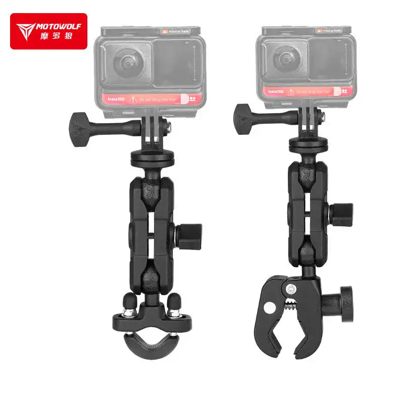 MOTOWOLF Clamp Camera Mount - For Go-pro Record 3 Handlebar Camera Holder in Outdoor Use