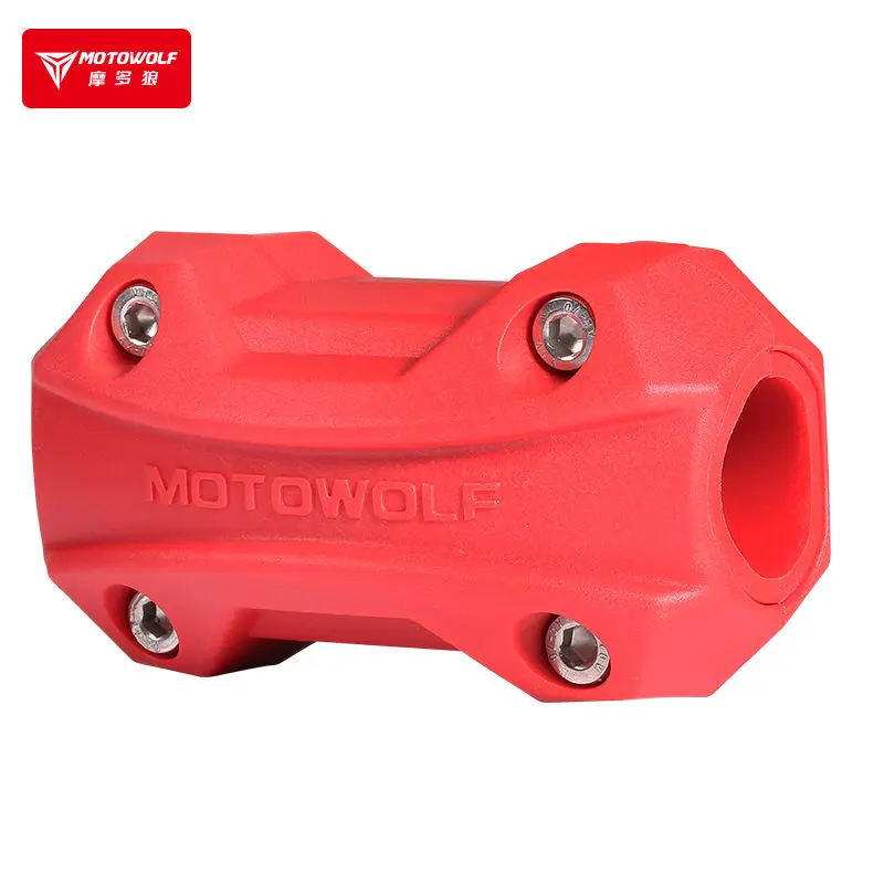 Motowolf Motorcycle Crash Bar Protection – Bumber Safety Accessories 6 Motowolf motorcycle bumper block close-up