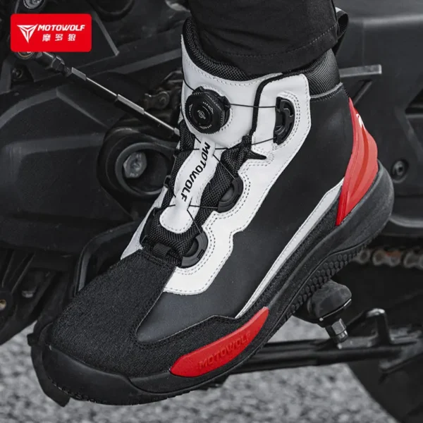 MOTOWOLF Waterproof Riding Shoes – Motorcycle Protective Riding Boots 2 MOTOWOLF waterproof riding shoes motorcycle gear