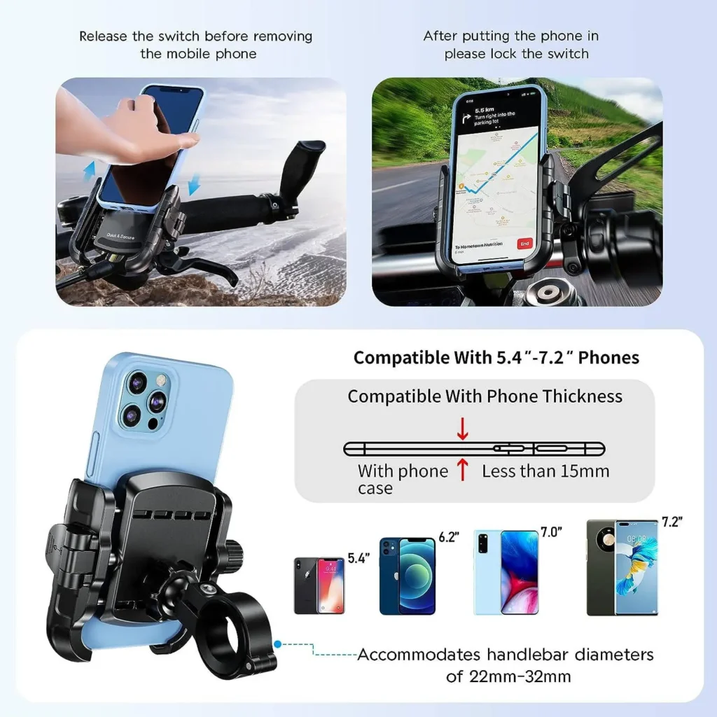 KEWIG Mobile Holder rotated in horizontal landscape mode.