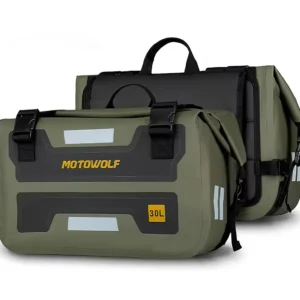 MOTOWOLF Saddle Bag attached to a motorcycle