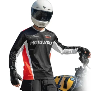 Rider Wearing Motowolf T5 Jersey