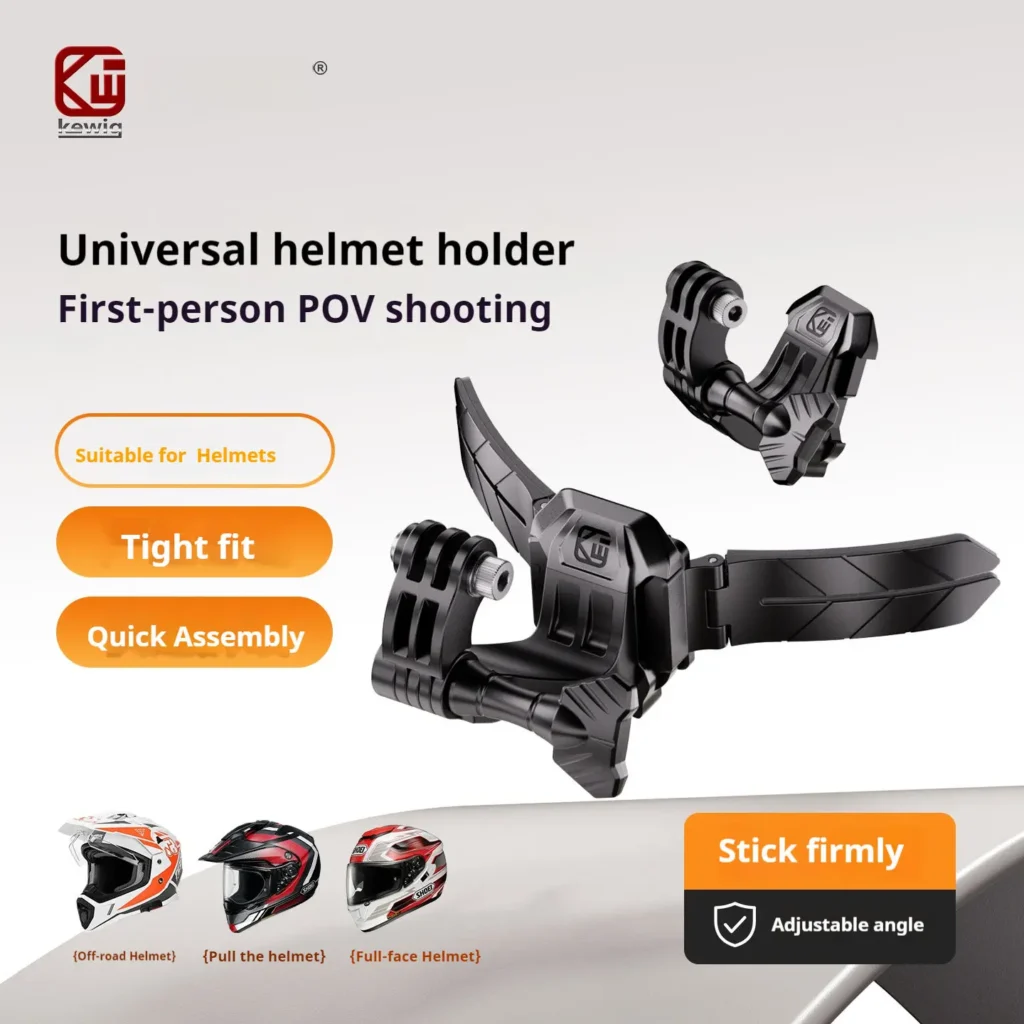 motorcycle helmet chin mount strap buckle system