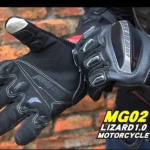 Night reflective safety strips on fingers of Once Again MG02 gloves