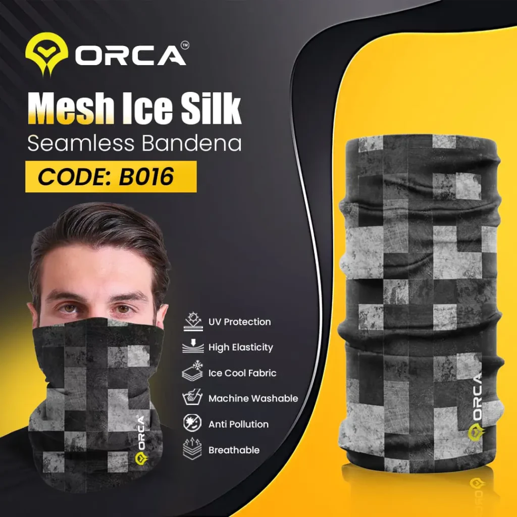 Orca Ice Silk Seamless Bandana B016 1 Orca Ice Silk Seamless Bandana B003 black cooling motorcycle face mask