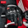 Motowolf Leather Motorcycle Gloves Touchscreen Compatible