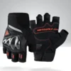 Motowolf Half Finger Leather Gloves Tactile Grip