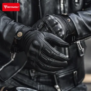 Motowolf Retro Gloves Knuckle Armor
