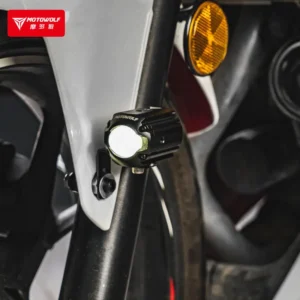 Motowolf Fog Light Installed on Motorcycle