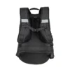 Close-up of the heavy-duty chest buckle and adjustable shoulder straps on the Motowolf MB18 Backpack