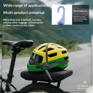 A touring motorcycle fully loaded with dry bags strapped down by the Motorcycle Luggage Rope