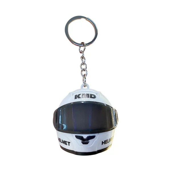 Helmet Key Ring – Creative Motorcycle Helmet Keychain with LED Light 6 Helmet Key Ring Everyday Carry