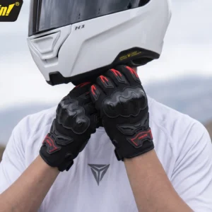 Visual measurement infographic detailing palm width and hand length guidelines for Ones Again Full Finger Gloves MG41