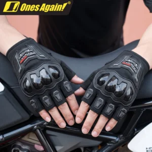 Visual measurement infographic explaining how to measure palm width to choose the correct size for the Ones Again Half Gloves MG14D