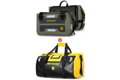 Motowolf Saddle Bag + Tail Bag 40L Combo – Waterproof Motorcycle Luggage Set